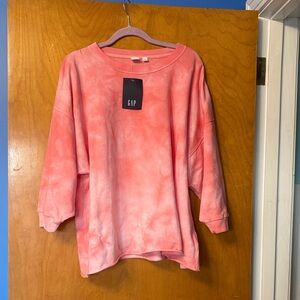 NWT GAP Pink Tie-Dye Sweatshirt M